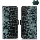 For Nokia G100 Crocodile Top Layer Cowhide Leather Phone Case(Green) - 1