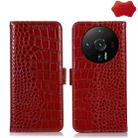 For Xiaomi 12S Ultra Crocodile Top Layer Cowhide Leather Phone Case(Red) - 1