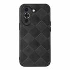 For Huawei nova 10 Weave Plaid PU Phone Case(Black) - 1