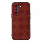 For Huawei nova 10 Weave Plaid PU Phone Case(Brown) - 1