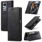 For Xiaomi 12 / 12X AutSpace A01 Retro Skin-feel Crazy Horse RFID Leather Phone Case(Black) - 1