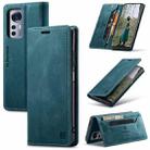 For Xiaomi 12 / 12X AutSpace A01 Retro Skin-feel Crazy Horse RFID Leather Phone Case(Blue) - 1