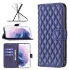 For Samsung Galaxy S21 Plus 5G Diamond Lattice Wallet Leather Flip Phone Case(Blue) - 1