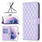 For Samsung Galaxy S21 Plus 5G Diamond Lattice Wallet Leather Flip Phone Case(Purple) - 1