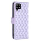 For Samsung Galaxy A42 5G Diamond Lattice Wallet Leather Flip Phone Case(Purple) - 3