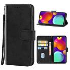 For Samsung Galaxy M62 Leather Phone Case(Black) - 1