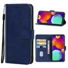 For Samsung Galaxy M62 Leather Phone Case(Blue) - 1