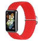 For Huawei Band 7 Nylon Braided Buckle Watch Band(Red) - 1