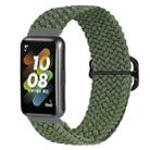 For Huawei Band 7 Nylon Braided Buckle Watch Band(Green) - 1