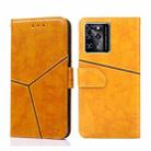 For ZTE Blabe V30 Geometric Stitching Horizontal Flip Leather Phone Case(Yellow) - 1