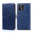 For ZTE Blabe V30 Geometric Stitching Horizontal Flip Leather Phone Case(Blue) - 1