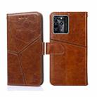 For ZTE Blabe V30 Geometric Stitching Horizontal Flip Leather Phone Case(Light Brown) - 1