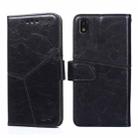 For ZTE Blade L210 Geometric Stitching Horizontal Flip Leather Phone Case(Black) - 1