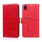 For ZTE Blade L210 Geometric Stitching Horizontal Flip Leather Phone Case(Red) - 1