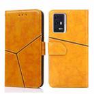 For ZTE Axon 30 Pro Geometric Stitching Horizontal Flip Leather Phone Case(Yellow) - 1