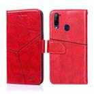 For ZTE Libero 5G Geometric Stitching Horizontal Flip Leather Phone Case(Red) - 1