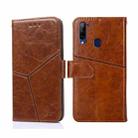 For ZTE Libero 5G Geometric Stitching Horizontal Flip Leather Phone Case(Light Brown) - 1