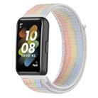 For Huawei Band 7 Nylon Loop Buckle Watch Band(Rainbow) - 1