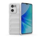 For OPPO A57 4G Global Magic Shield TPU + Flannel Phone Case(White) - 1