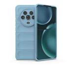 For Honor Magic4 Magic Shield TPU + Flannel Phone Case(Light Blue) - 1