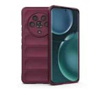 For Honor Magic4 Magic Shield TPU + Flannel Phone Case(Wine Red) - 1