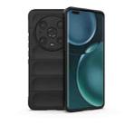 For Honor Magic4 Pro Magic Shield TPU + Flannel Phone Case(Black) - 1