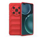 For Honor Magic4 Pro Magic Shield TPU + Flannel Phone Case(Red) - 1