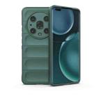 For Honor Magic4 Pro Magic Shield TPU + Flannel Phone Case(Dark Green) - 1