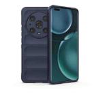 For Honor Magic4 Pro Magic Shield TPU + Flannel Phone Case(Dark Blue) - 1