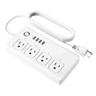 ZigBee 10A SM-SO301-U 2500W 4 Holes + 4 USB Smart Power Strip, US Plug(White) - 1