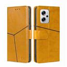 For Xiaomi Redmi Note 11T Pro 5G / Note 11T Pro+ 5G Geometric Stitching Horizontal Flip Leather Phone Case(Yellow) - 1