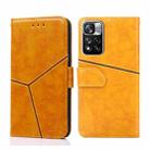 For Xiaomi Redmi Note11 Pro 5G / Note11 Pro+ 5G Geometric Stitching Horizontal Flip Leather Phone Case(Yellow) - 1