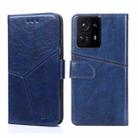 For Xiaomi Mi Mix 4 Geometric Stitching Horizontal Flip Leather Phone Case(Blue) - 1