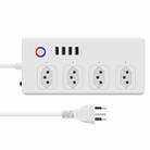 WiFi 10A SM-SO301-B 4 Holes + 4 USB Multi-purpose Smart Power Strip, Brazil Plug - 1