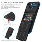 For iPhone 14 Plus Kickstand Armor Card Wallet Phone Case (Blue) - 2