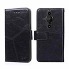 For Sony Xperia Pro-I Geometric Stitching Horizontal Flip Leather Phone Case(Black) - 1