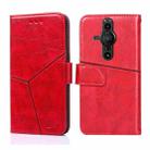 For Sony Xperia Pro-I Geometric Stitching Horizontal Flip Leather Phone Case(Red) - 1