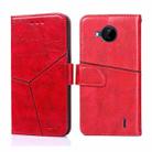 For Nokia C20 Plus Geometric Stitching Horizontal Flip Leather Phone Case(Red) - 1