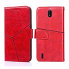 For Nokia C01 Plus / C1 2nd Edition Geometric Stitching Horizontal Flip Leather Phone Case(Red) - 1
