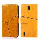 For Nokia C01 Plus / C1 2nd Edition Geometric Stitching Horizontal Flip Leather Phone Case(Yellow) - 1