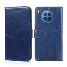 For Huawei nova 8i Geometric Stitching Horizontal Flip Leather Phone Case(Blue) - 1