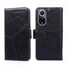 For Huawei nova 9 Geometric Stitching Horizontal Flip Leather Phone Case(Black) - 1