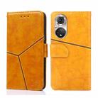 For Honor 50 Pro Geometric Stitching Horizontal Flip Leather Phone Case(Yellow) - 1