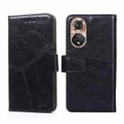 For Honor 50 Geometric Stitching Horizontal Flip Leather Phone Case(Black) - 1