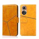 For Honor 50 Geometric Stitching Horizontal Flip Leather Phone Case(Yellow) - 1