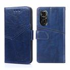 For Honor 50 SE Geometric Stitching Horizontal Flip Leather Phone Case(Blue) - 1