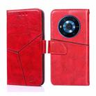 For Honor Magic3 Geometric Stitching Horizontal Flip Leather Phone Case(Red) - 1