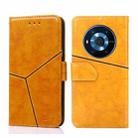 For Honor Magic3 Geometric Stitching Horizontal Flip Leather Phone Case(Yellow) - 1