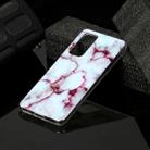 For Huawei P40 Marble Pattern Soft TPU Protective Case(Red) - 1