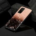 For Huawei P40 Marble Pattern Soft TPU Protective Case(Rose Gold Black) - 1